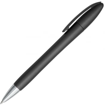 Ручка шариковая Moon Metallic, черная купить с нанесением логотипа оптом на заказ в интернет-магазине Санкт-Петербург