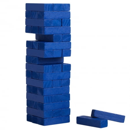 Игра «Деревянная башня мини», синяя купить с нанесением логотипа оптом на заказ в интернет-магазине Санкт-Петербург