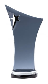 Наградная стела «Звездный путь» купить с нанесением логотипа оптом на заказ в интернет-магазине Санкт-Петербург