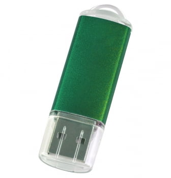 Флешка Simple, зеленая, 8 Гб купить с нанесением логотипа оптом на заказ в интернет-магазине Санкт-Петербург