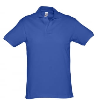 Рубашка поло мужская SPIRIT 240, ярко-синяя (royal) купить с нанесением логотипа оптом на заказ в интернет-магазине Санкт-Петербург