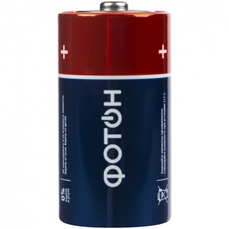 Батарейка щелочная «Фотон», LR14 купить с нанесением логотипа оптом на заказ в интернет-магазине Санкт-Петербург