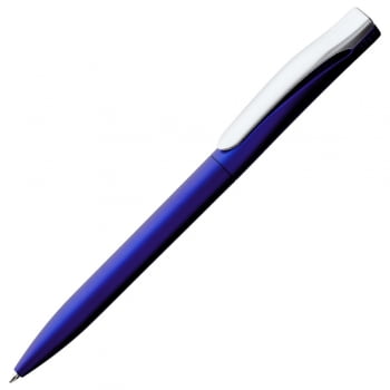 Ручка шариковая Pin Silver, синяя купить с нанесением логотипа оптом на заказ в интернет-магазине Санкт-Петербург