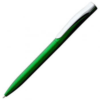 Ручка шариковая Pin Silver, зеленая купить с нанесением логотипа оптом на заказ в интернет-магазине Санкт-Петербург