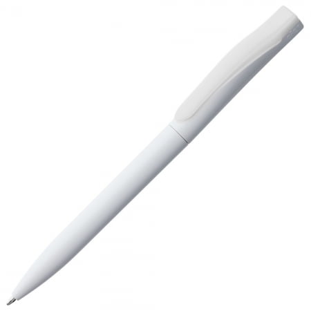 Ручка шариковая Pin, белая купить с нанесением логотипа оптом на заказ в интернет-магазине Санкт-Петербург