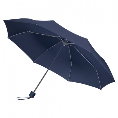 Зонт складной Light, темно-синий купить с нанесением логотипа оптом на заказ в интернет-магазине Санкт-Петербург