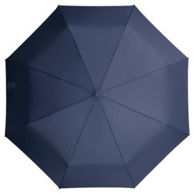 Зонт складной Unit Light с черной ручкой, темно-синий купить с нанесением логотипа оптом на заказ в интернет-магазине Санкт-Петербург