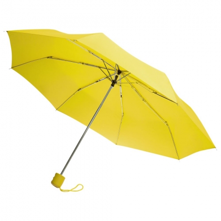 Зонт складной Basic, желтый купить с нанесением логотипа оптом на заказ в интернет-магазине Санкт-Петербург