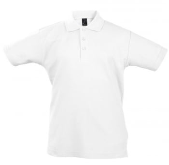 Рубашка поло детская Summer II Kids 170, белая купить с нанесением логотипа оптом на заказ в интернет-магазине Санкт-Петербург
