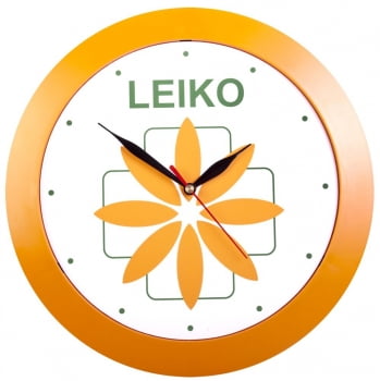 Часы настенные Vivid large, оранжевые купить с нанесением логотипа оптом на заказ в интернет-магазине Санкт-Петербург