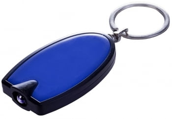 Брелок-фонарик Vivid, синий купить с нанесением логотипа оптом на заказ в интернет-магазине Санкт-Петербург