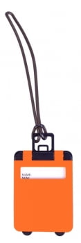 Бирка для багажа Trolley, оранжевая купить с нанесением логотипа оптом на заказ в интернет-магазине Санкт-Петербург