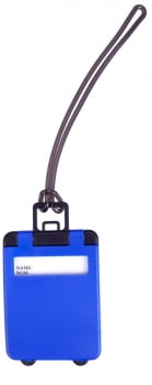 Бирка для багажа Trolley, синяя купить с нанесением логотипа оптом на заказ в интернет-магазине Санкт-Петербург
