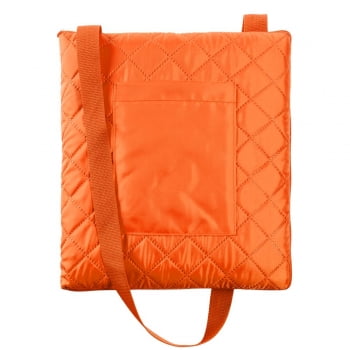 Плед для пикника Soft & dry, темно-оранжевый купить с нанесением логотипа оптом на заказ в интернет-магазине Санкт-Петербург