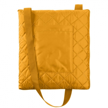Плед для пикника Soft & Dry, желтый купить с нанесением логотипа оптом на заказ в интернет-магазине Санкт-Петербург