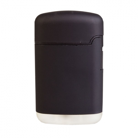 Зажигалка Zenga, турбо, многоразовая, черная купить с нанесением логотипа оптом на заказ в интернет-магазине Санкт-Петербург