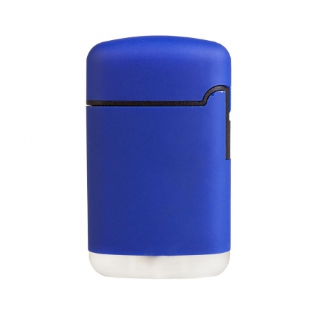 Зажигалка Zenga, турбо, многоразовая, синяя купить с нанесением логотипа оптом на заказ в интернет-магазине Санкт-Петербург