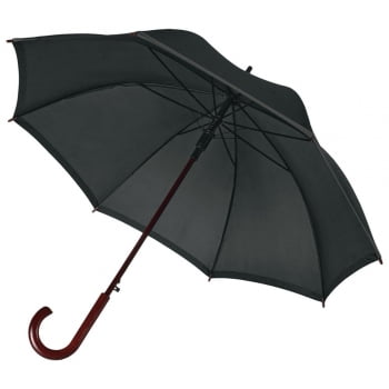 Зонт Unit Reflect, черный купить с нанесением логотипа оптом на заказ в интернет-магазине Санкт-Петербург