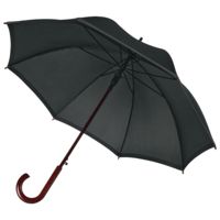 Зонт-трость светоотражающий Reflect, черный купить с нанесением логотипа оптом на заказ в интернет-магазине Санкт-Петербург