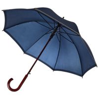 Зонт-трость светоотражающий Reflect, синий купить с нанесением логотипа оптом на заказ в интернет-магазине Санкт-Петербург
