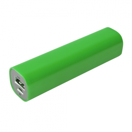 Внешний аккумулятор Easy Shape 2000 мАч, ярко-зеленый купить с нанесением логотипа оптом на заказ в интернет-магазине Санкт-Петербург
