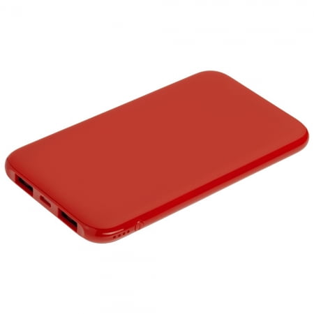 Внешний аккумулятор Uniscend Half Day Compact 5000 мAч, красный купить с нанесением логотипа оптом на заказ в интернет-магазине Санкт-Петербург