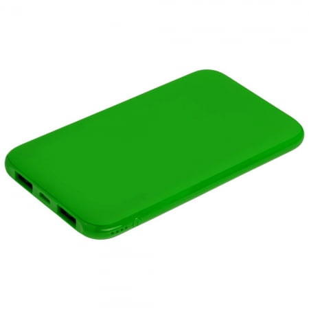 Внешний аккумулятор Uniscend Half Day Compact 5000 мAч, ярко-зеленый купить с нанесением логотипа оптом на заказ в интернет-магазине Санкт-Петербург