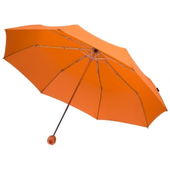 Зонт складной Floyd с кольцом, оранжевый купить с нанесением логотипа оптом на заказ в интернет-магазине Санкт-Петербург