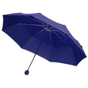 Зонт складной Floyd с кольцом, синий купить с нанесением логотипа оптом на заказ в интернет-магазине Санкт-Петербург