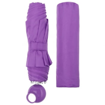 Зонт складной Floyd с кольцом, фиолетовый купить с нанесением логотипа оптом на заказ в интернет-магазине Санкт-Петербург
