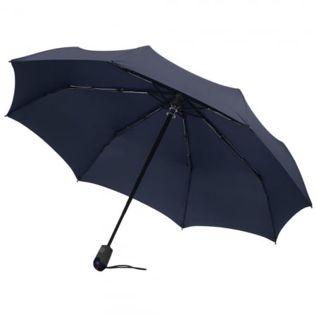 Зонт складной E.200, ver. 2, темно-синий купить с нанесением логотипа оптом на заказ в интернет-магазине Санкт-Петербург