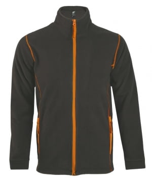 Куртка мужская NOVA MEN 200, темно-серая с оранжевым купить с нанесением логотипа оптом на заказ в интернет-магазине Санкт-Петербург