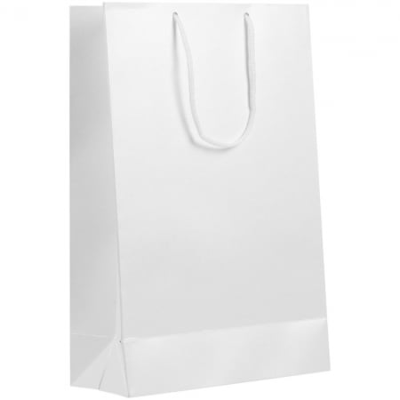 Пакет бумажный «Блеск», средний, белый купить с нанесением логотипа оптом на заказ в интернет-магазине Санкт-Петербург