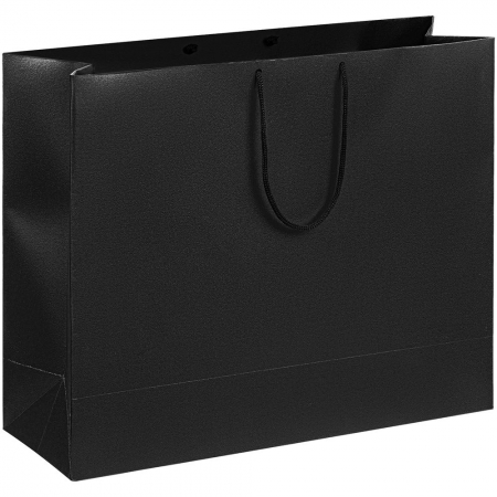 Пакет бумажный «Блеск», большой, черный купить с нанесением логотипа оптом на заказ в интернет-магазине Санкт-Петербург