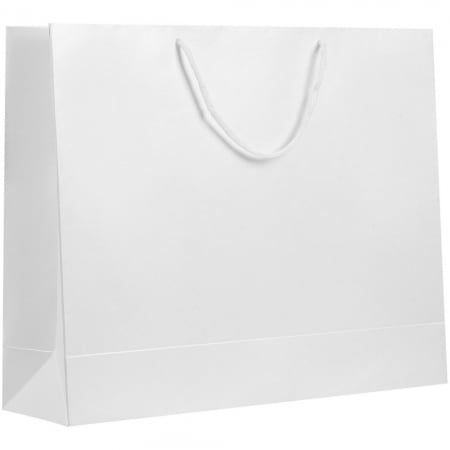 Пакет бумажный «Блеск», большой, белый купить с нанесением логотипа оптом на заказ в интернет-магазине Санкт-Петербург