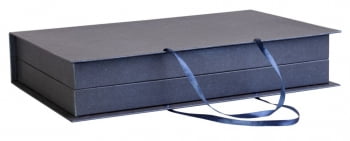 Коробка «Блеск» под набор, синяя купить с нанесением логотипа оптом на заказ в интернет-магазине Санкт-Петербург