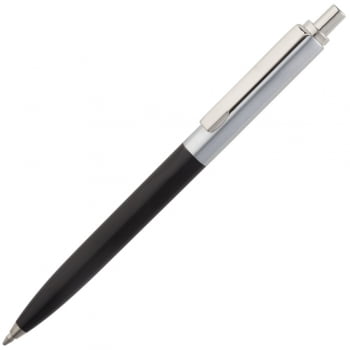 Ручка шариковая Popular, черная купить с нанесением логотипа оптом на заказ в интернет-магазине Санкт-Петербург
