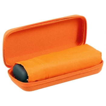 Зонт складной Unit Five, оранжевый купить с нанесением логотипа оптом на заказ в интернет-магазине Санкт-Петербург
