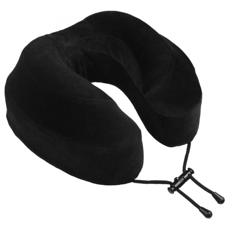 Подушка под шею для путешествий Cabeau Evolution, черная купить с нанесением логотипа оптом на заказ в интернет-магазине Санкт-Петербург