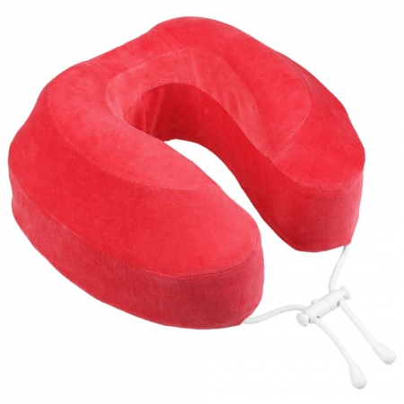 Подушка под шею для путешествий Cabeau Evolution, красная купить с нанесением логотипа оптом на заказ в интернет-магазине Санкт-Петербург