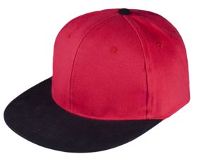 Бейсболка Unit Heat с прямым козырьком, двухцветная, красная с черным купить оптом с нанесение логотипа в Санкт-Петербурге