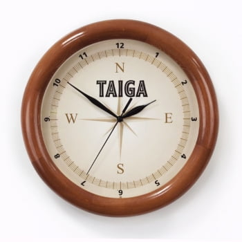Часы настенные с деревянным ободом, дуб купить с нанесением логотипа оптом на заказ в интернет-магазине Санкт-Петербург