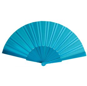 Складной веер «Фан-фан», ярко-синий купить оптом с нанесение логотипа в Санкт-Петербурге