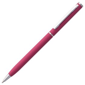 Ручка шариковая Hotel Chrome, ver.2, розовая купить с нанесением логотипа оптом на заказ в интернет-магазине Санкт-Петербург