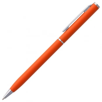Ручка шариковая Hotel Chrome, ver.2, оранжевая купить с нанесением логотипа оптом на заказ в интернет-магазине Санкт-Петербург