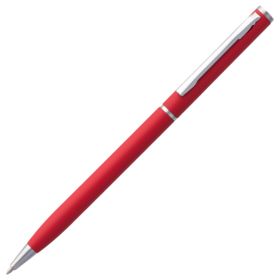 Ручка шариковая Hotel Chrome, ver.2, красная купить с нанесением логотипа оптом на заказ в интернет-магазине Санкт-Петербург
