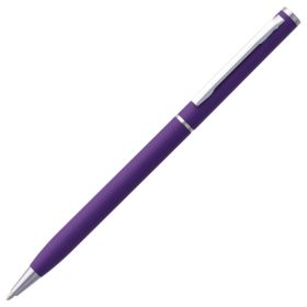 Ручка шариковая Hotel Chrome, ver.2, фиолетовая купить с нанесением логотипа оптом на заказ в интернет-магазине Санкт-Петербург