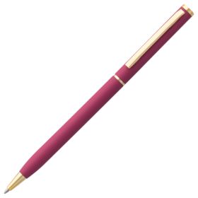 Ручка шариковая Hotel Gold, ver.2, розовая купить с нанесением логотипа оптом на заказ в интернет-магазине Санкт-Петербург
