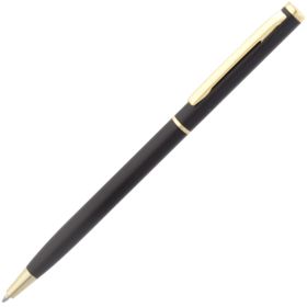 Ручка шариковая Hotel Gold, ver.2, черная купить с нанесением логотипа оптом на заказ в интернет-магазине Санкт-Петербург