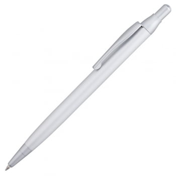 Ручка шариковая Simple, серебристая купить с нанесением логотипа оптом на заказ в интернет-магазине Санкт-Петербург